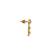 white silver dangler earrings with gold plated sleek design