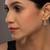 white silver dangler earrings with gold plated sleek design