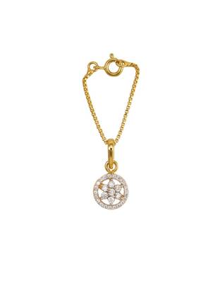white silver watch charm with gold plated motif 2