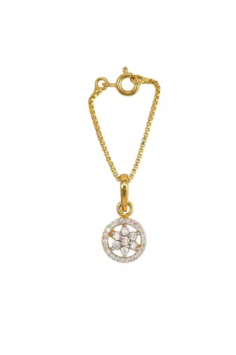 white silver watch charm with gold plated motif