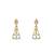 white silver dangler earrings with gold plated sleek design