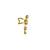 gold silver ear cuffs with yellow gold minimal curve design