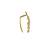 white silver ear cuffs with gold plated minimal curve design