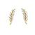 white silver ear cuffs with gold plated minimal curve design