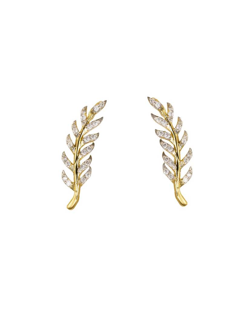white silver ear cuffs with gold plated minimal curve design