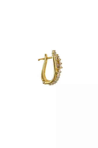 white silver earrings with gold plated minimal drop design