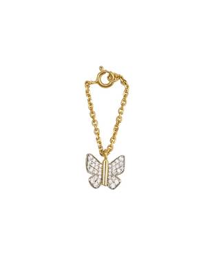 white silver watch charm with gold plated detail 2