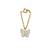 white silver watch charm with gold plated detail
