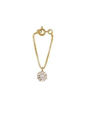 white silver watch charm with gold plated style 2