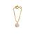 white silver watch charm with gold plated style