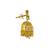 white silver jhumkas with gold plated traditional design