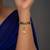 white silver watch charm with gold plated finish work