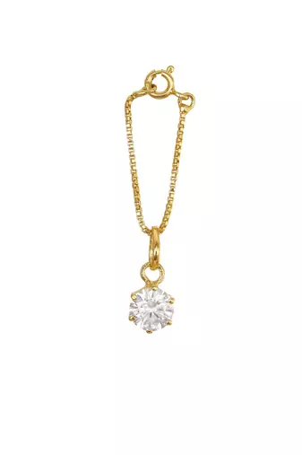white silver watch charm with gold plated finish work