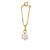 white silver watch charm with gold plated finish work