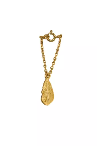 gold silver watch charm with gold plated work