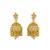 white silver jhumkas with gold plated traditional design