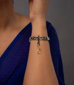 gold silver watch charm with gold plated design