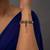 gold silver watch charm with gold plated design