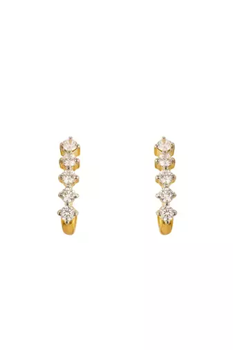 white silver earrings with gold sleek long dangler style