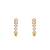 white silver earrings with gold sleek long dangler style