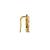 white silver ear cuffs with gold plated minimal design