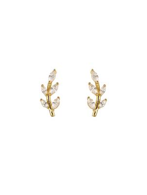 white silver ear cuffs with gold plated minimal design 3