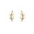 white silver ear cuffs with gold plated minimal design