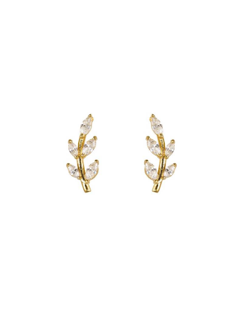 white silver ear cuffs with gold plated minimal design