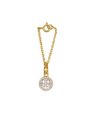 white silver watch charm with gold plated accent 2