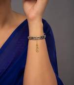 gold silver watch charm with gold plated finish