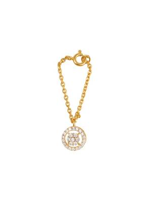 white silver watch charm with gold plated finish 2