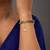 white silver watch charm with gold plated finish