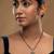 green silver mangalsutra with black bead gold locket