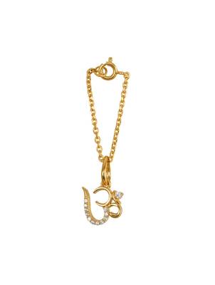 white silver watch charm with gold plated work 2