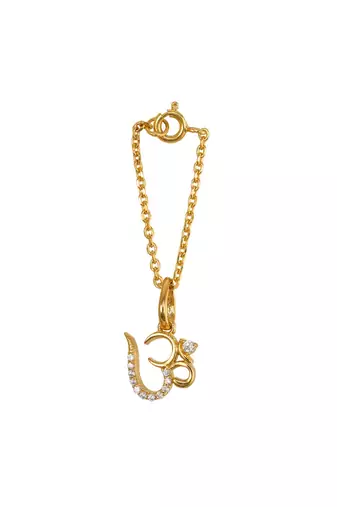 white silver watch charm with gold plated work