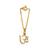 white silver watch charm with gold plated work