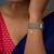 white silver watch charm with gold plated pattern