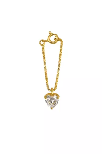 white silver watch charm with gold plated pattern
