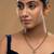 white silver mangalsutra with black bead gold pendant chain
