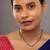 white silver mangalsutra with black bead gold locket chain