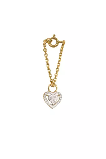 Gold plated watch charm in sterling silver