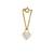 Gold plated watch charm in sterling silver