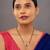 Red green mangalsutra with gold bead pendant chain