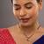 blue silver mangalsutra with gold blue stone pendant
