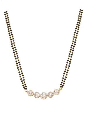 white silver mangalsutra with gold bead black chain 2