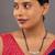 white silver mangalsutra with gold bead black chain