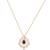 multicolor silver pendant necklace with gold plated design