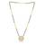 white silver mangalsutra with gold bead chain pendant
