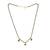 green silver mangalsutra with black bead gold pendant