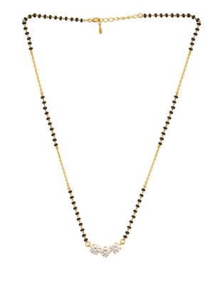 white silver mangalsutra with sleek pendant design 2